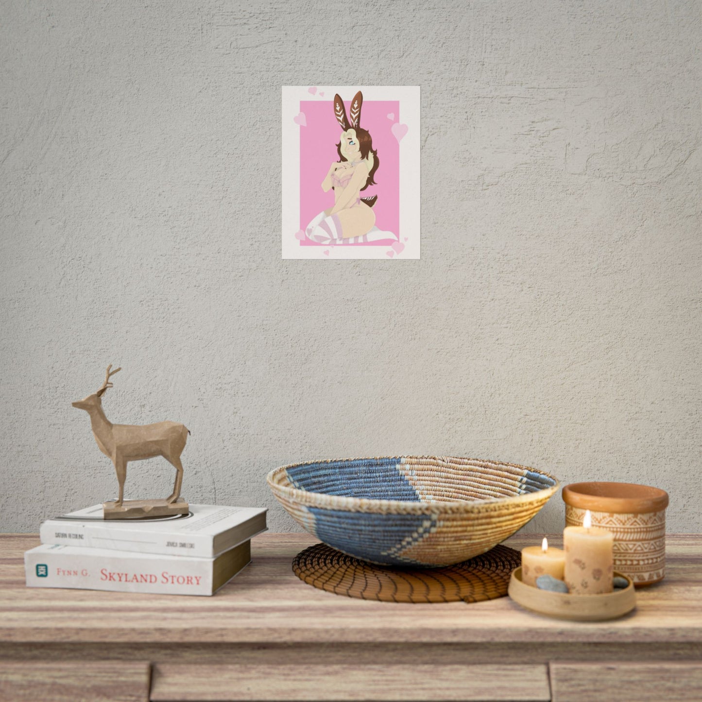 Lady Latte Lounging Poster