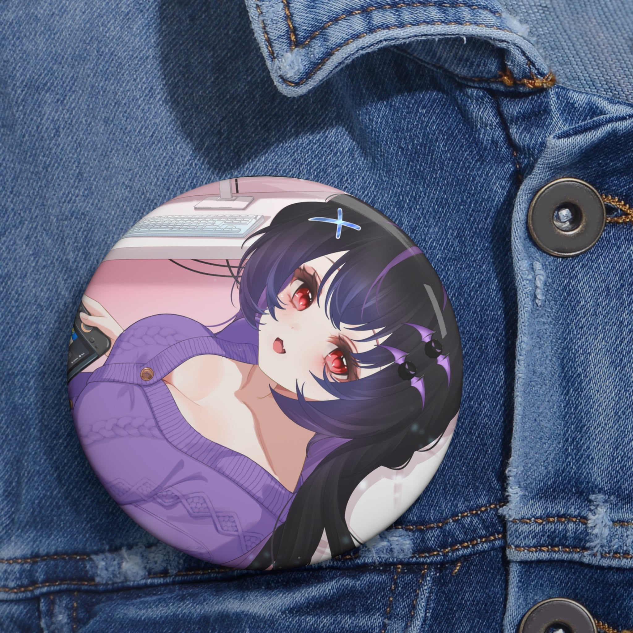 ChibiAnn "Gaming" Pin Button