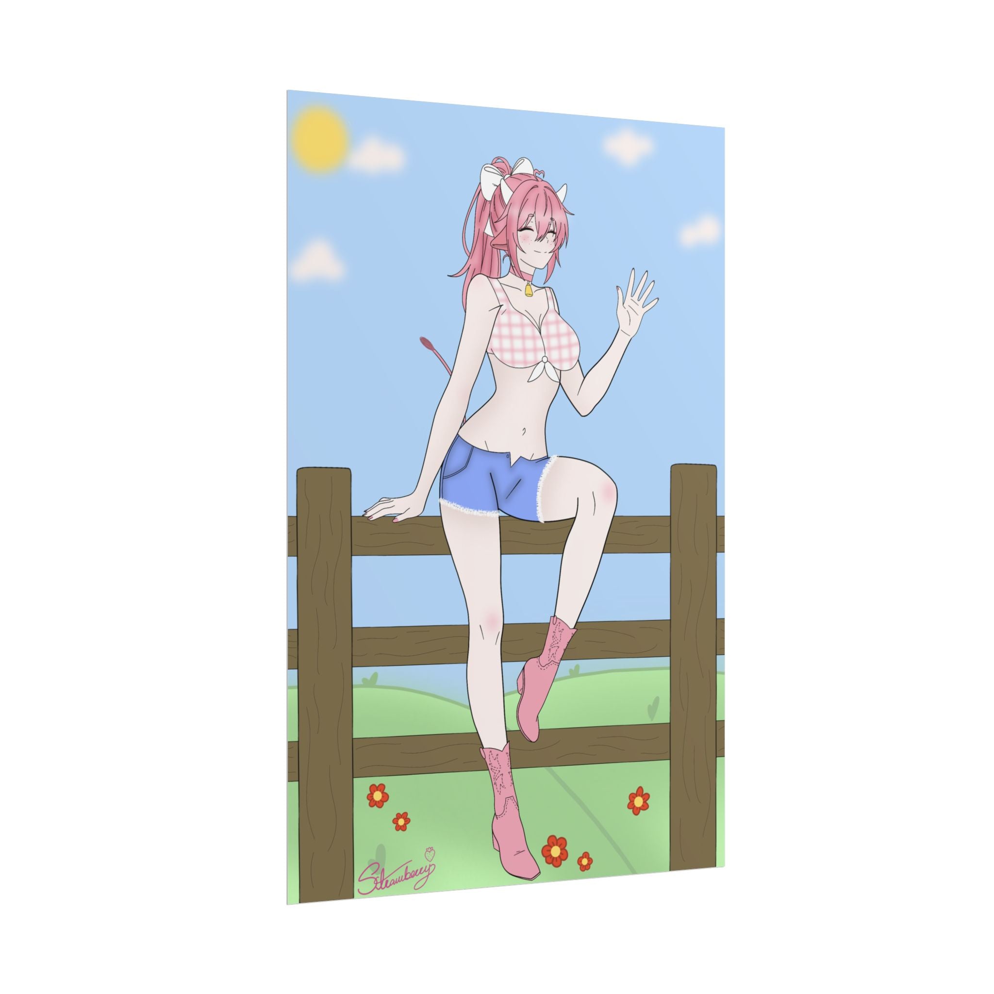 StrawberryMilkMaid "Fence Sitting" Poster
