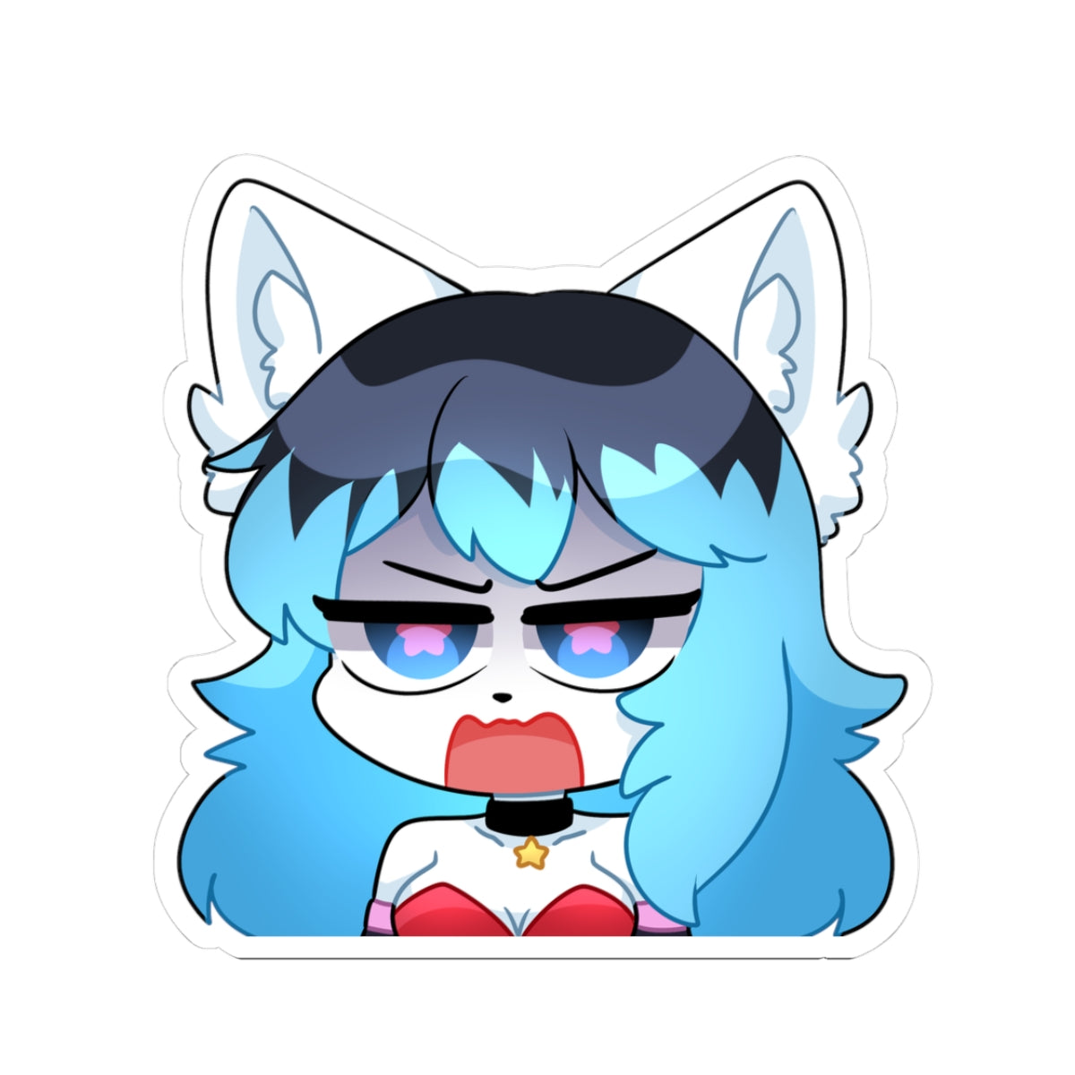 Angry Yuki Sticker