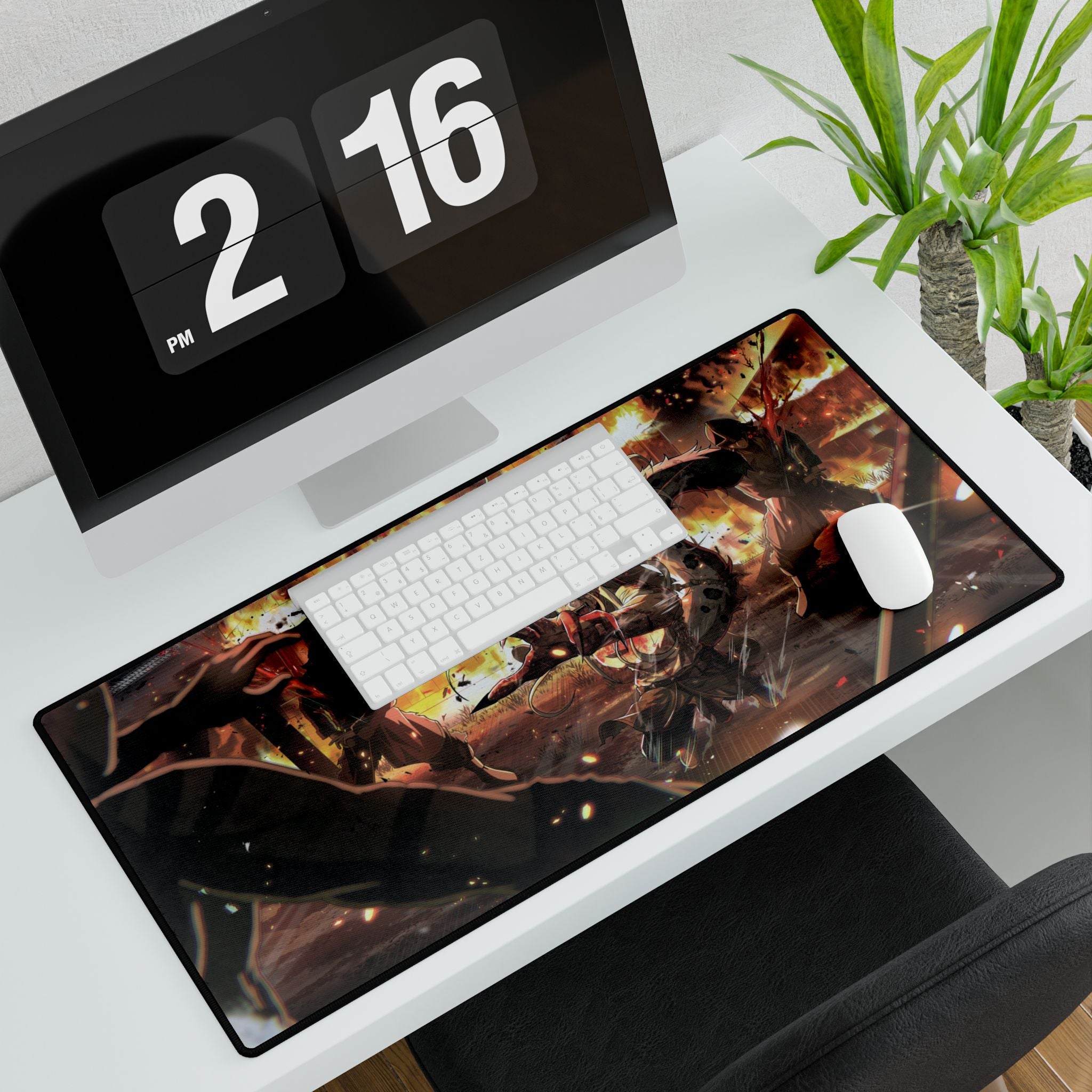 yukurivt "Fighting Village" XL Plus Deskmat - KatDragonz