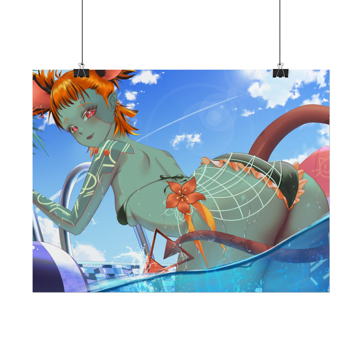 NonbiteyZombie "Summer Swim!" Poster - KatDragonz