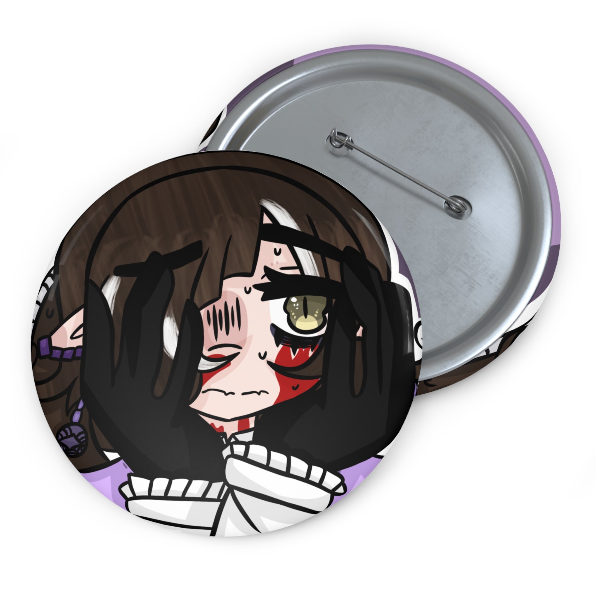 Renée Lysobore "Nervous" Button Pin
