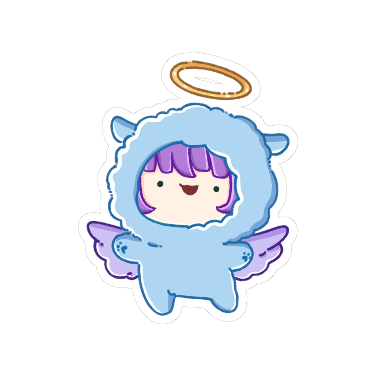 ZerosOcean Angel Plush Sticker