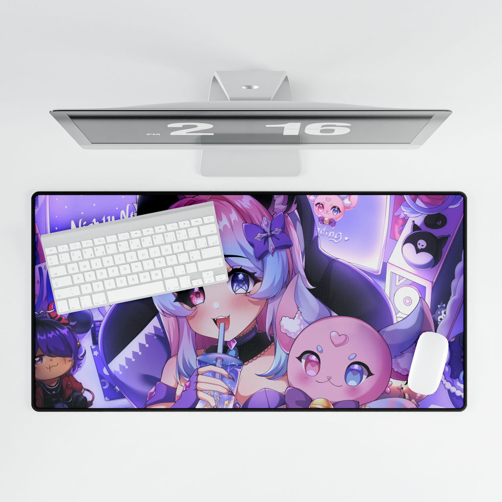 "Time to Stream!" Nighty Neko Deskmat