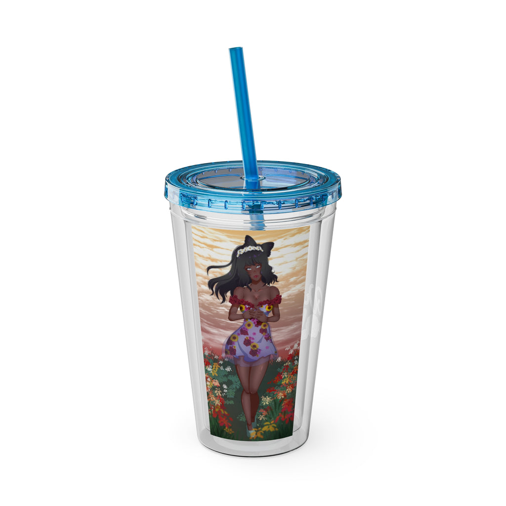 Vinnia Valentine "Rose Garden" Acrylic Tumbler