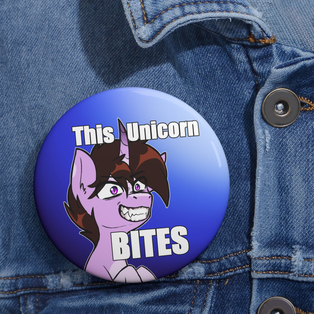 QuintyImara "This Unicorn Bites" Pin Button