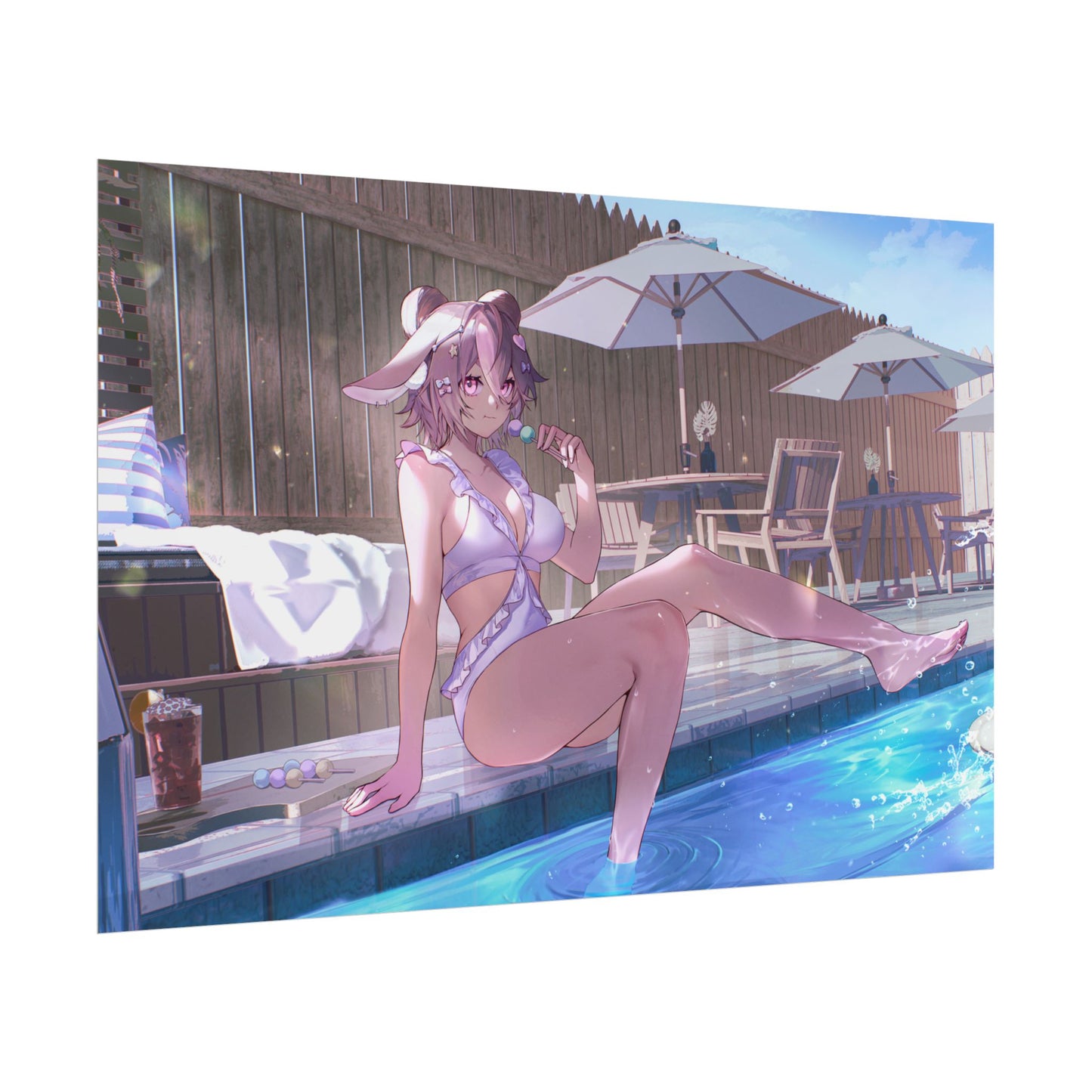 TiramisuBunny "Snack by the Pool" Poster