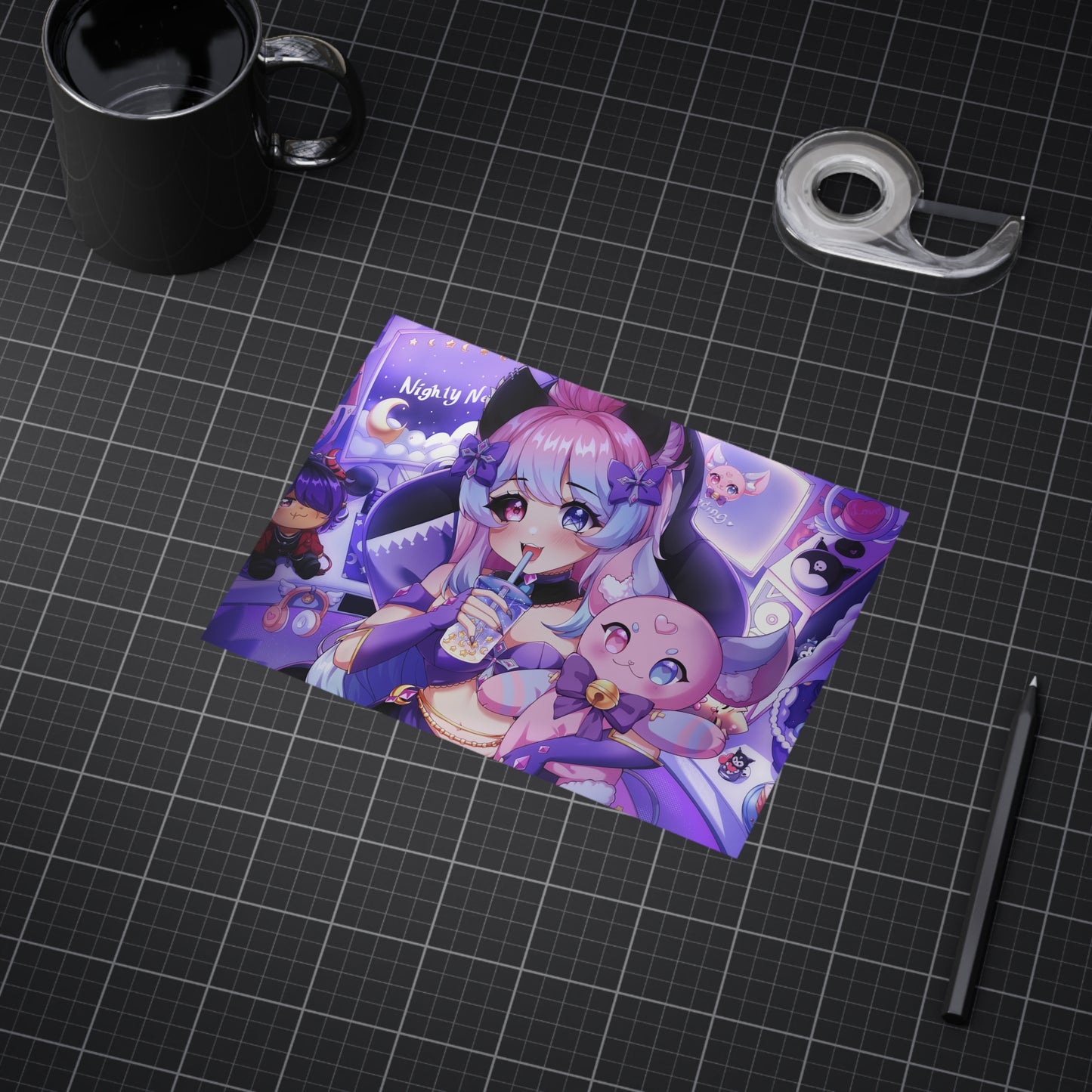 "Time to Stream!" Nighty Neko Print