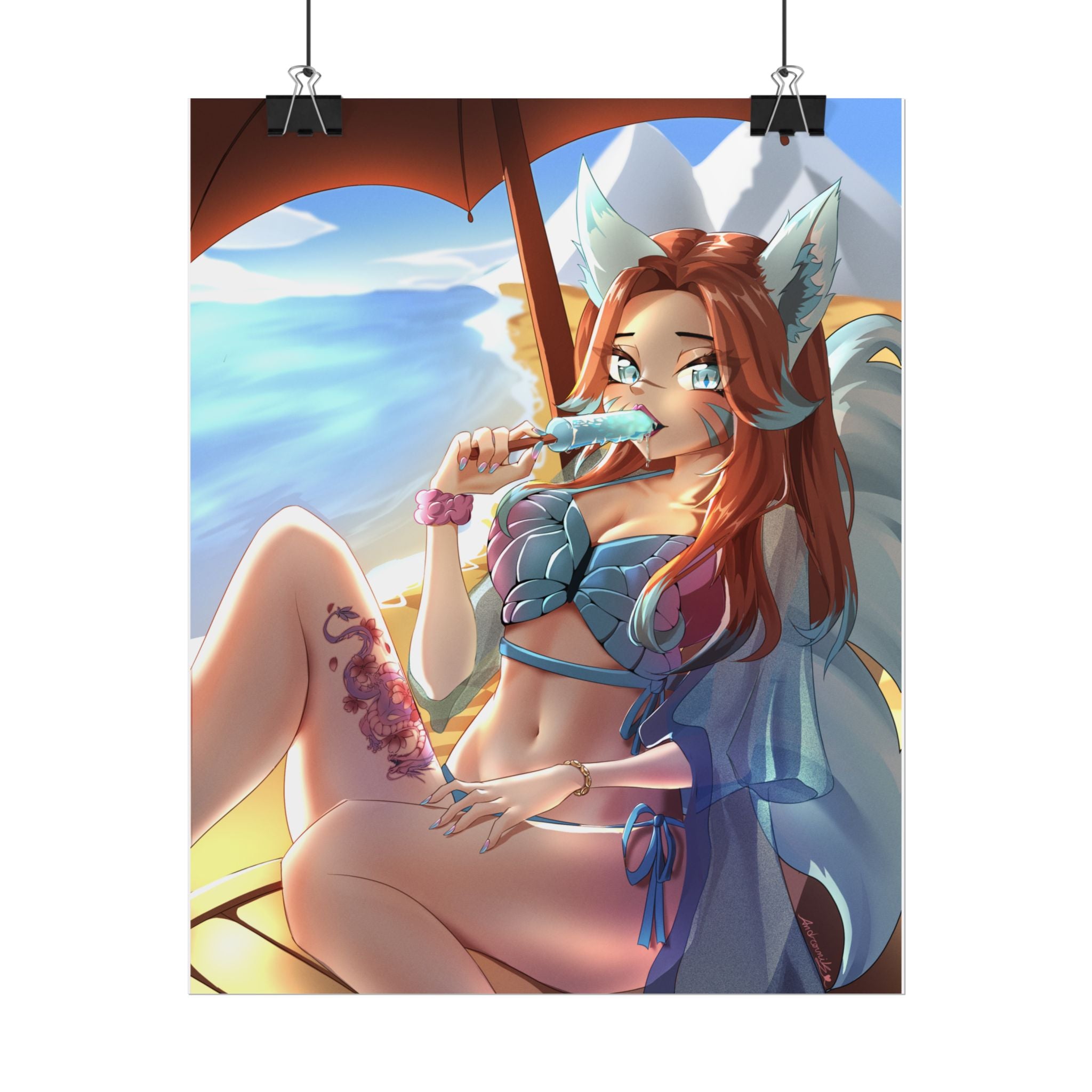 Luna Fujimaru "Seaside Vixen" Poster