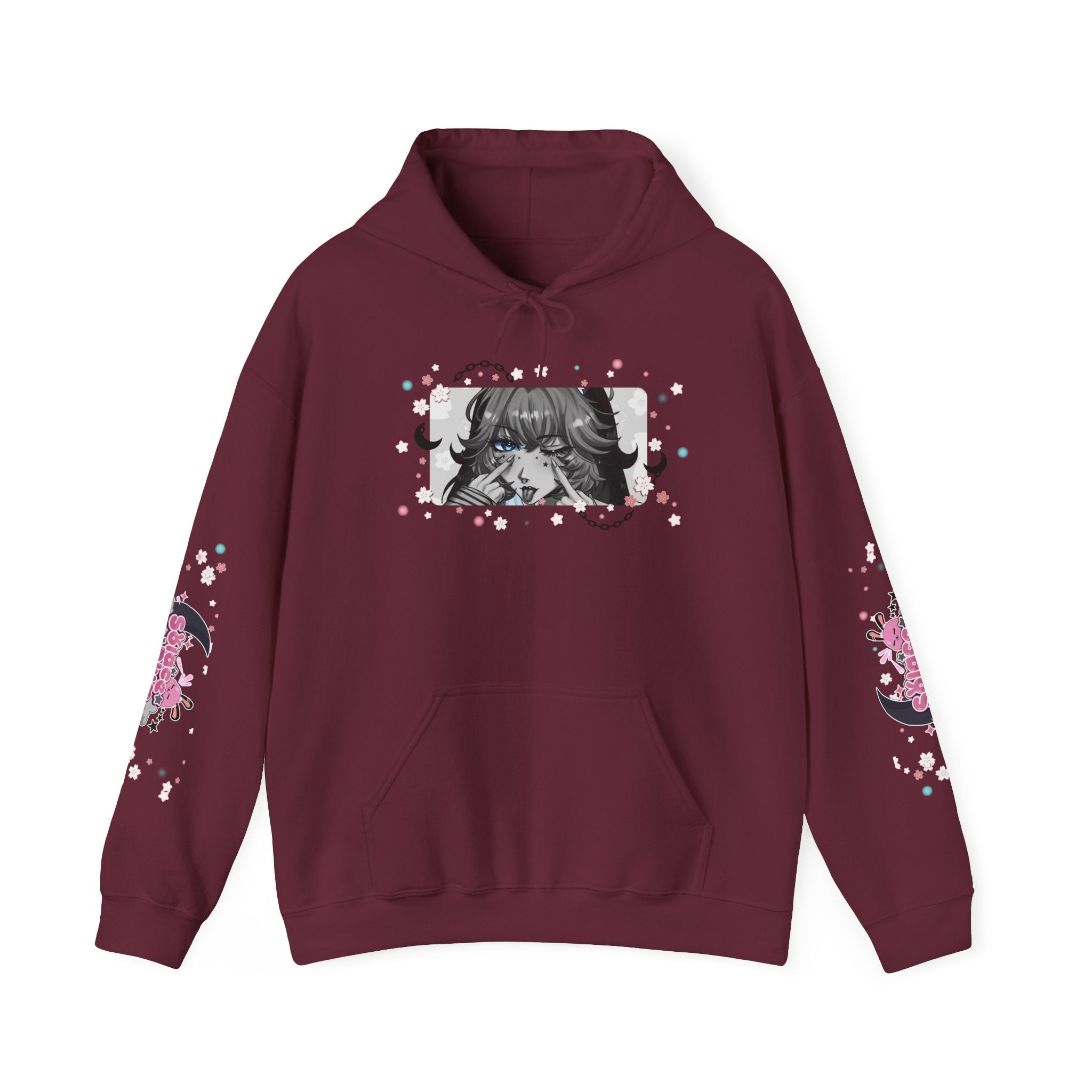 Solace Plum BW "Blep" Designer Hoodie