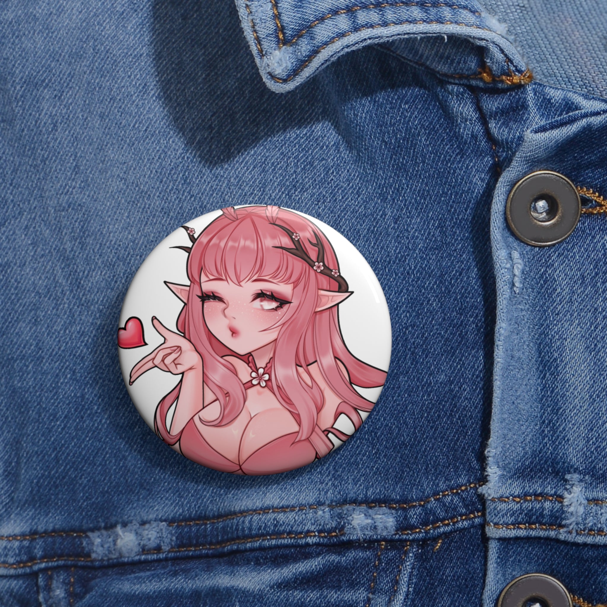 PrimRosalie "Chu~" Button Pin