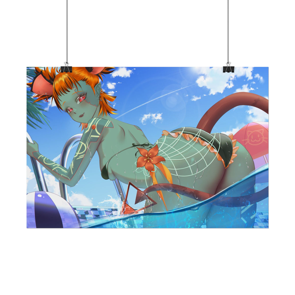 NonbiteyZombie "Summer Swim!" Poster - KatDragonz