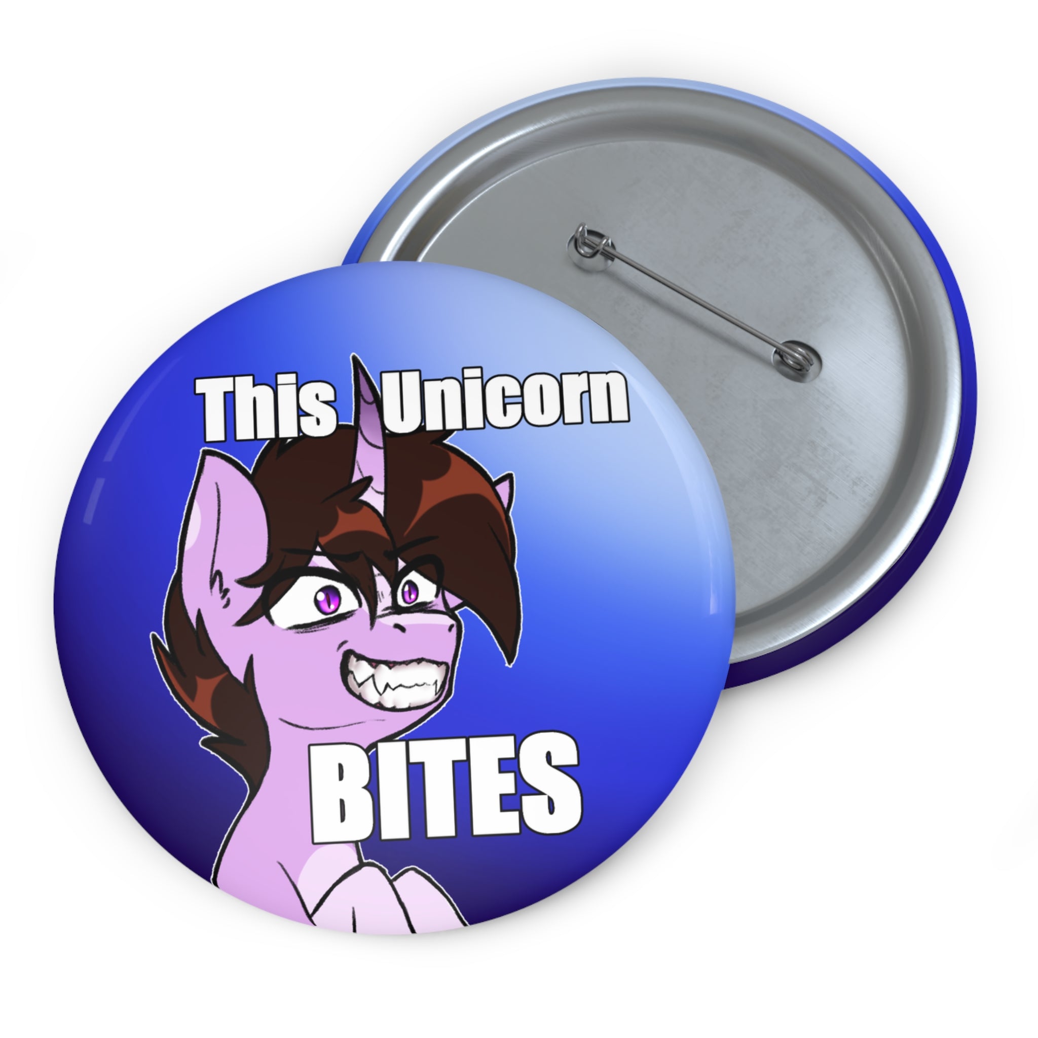 QuintyImara "This Unicorn Bites" Pin Button
