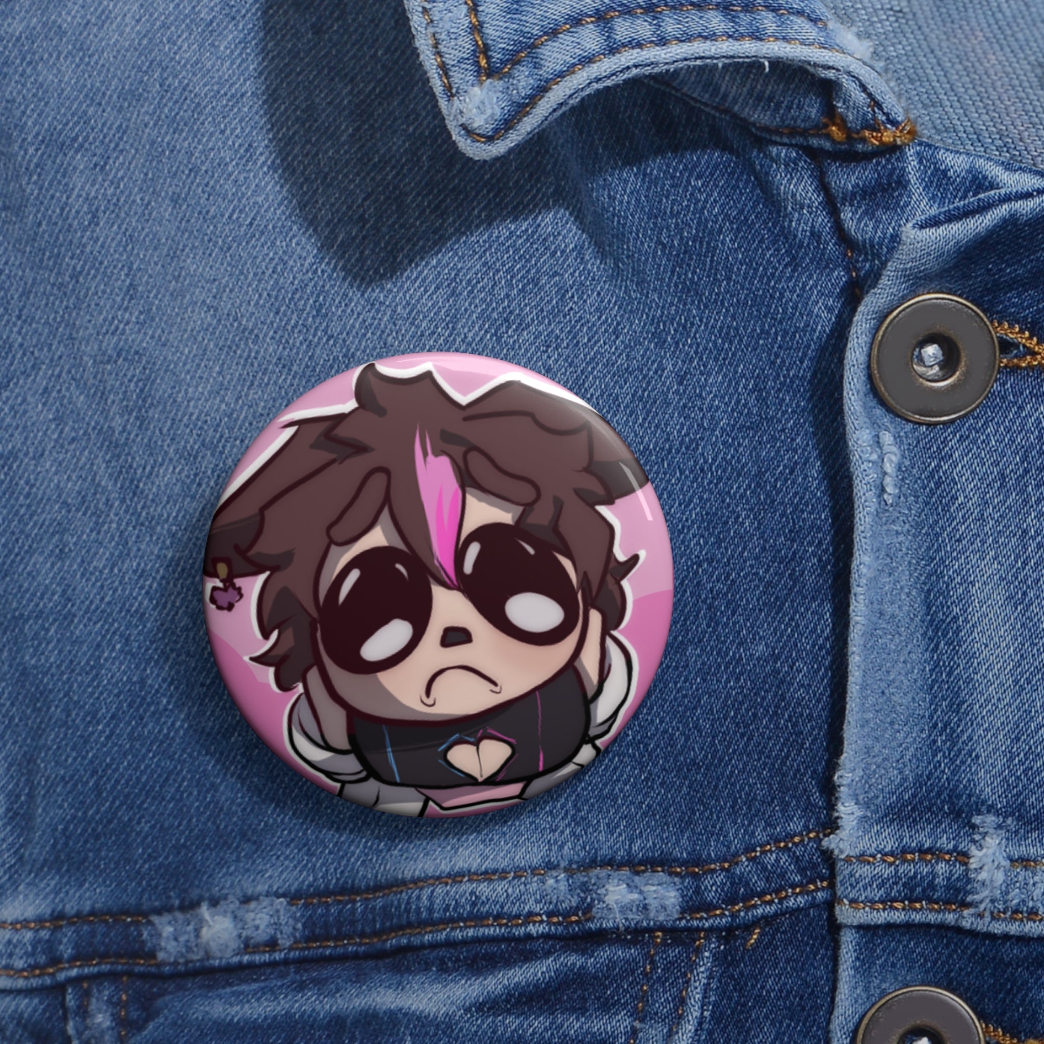 Neppix "Pleading" Pin Button - KatDragonz