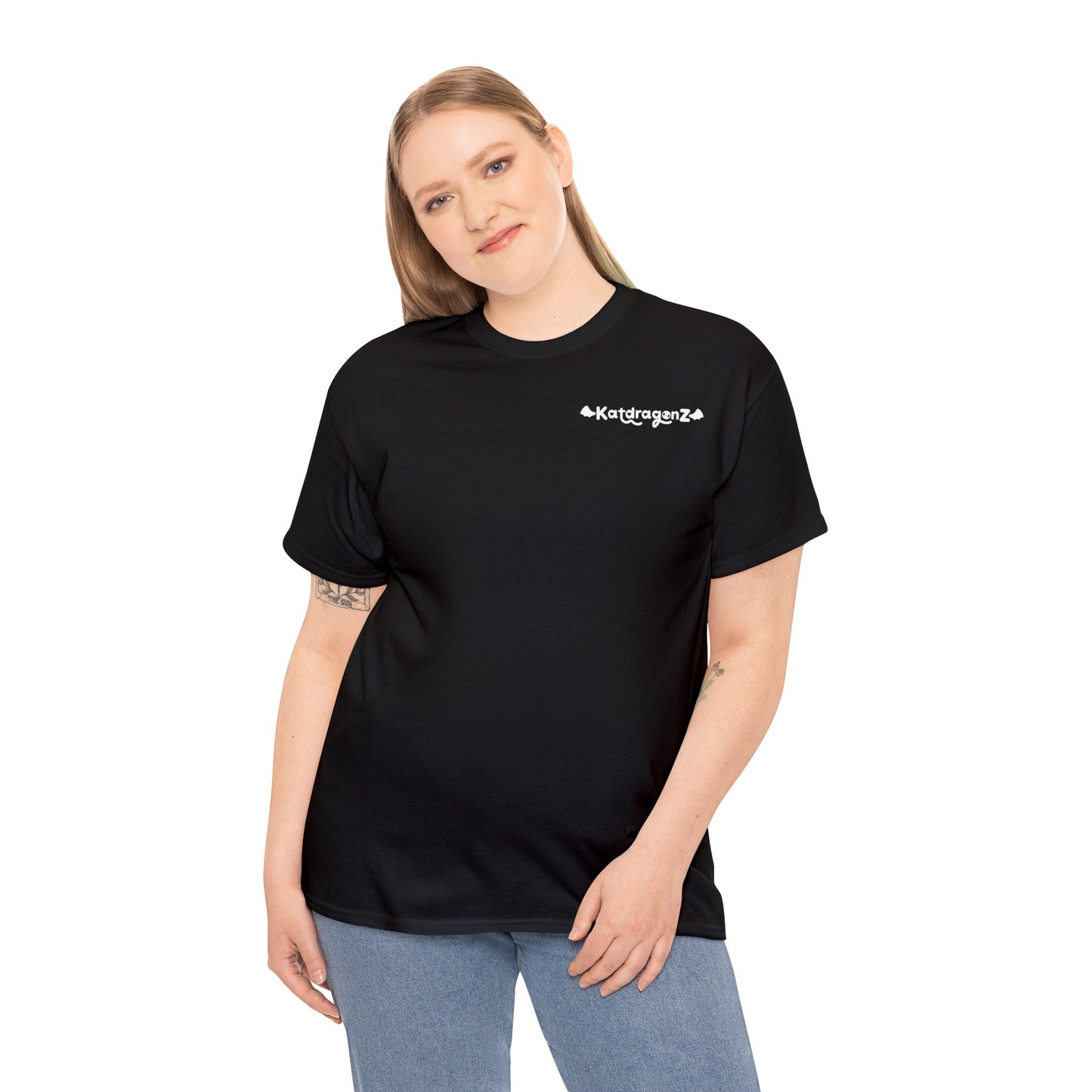 KatDragonz Simple White Logo T-Shirt