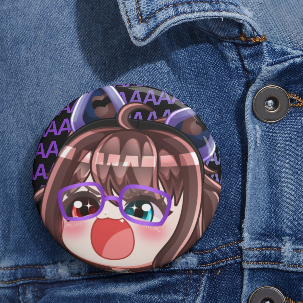 RockLoLove "AAAAAA" Pin Button
