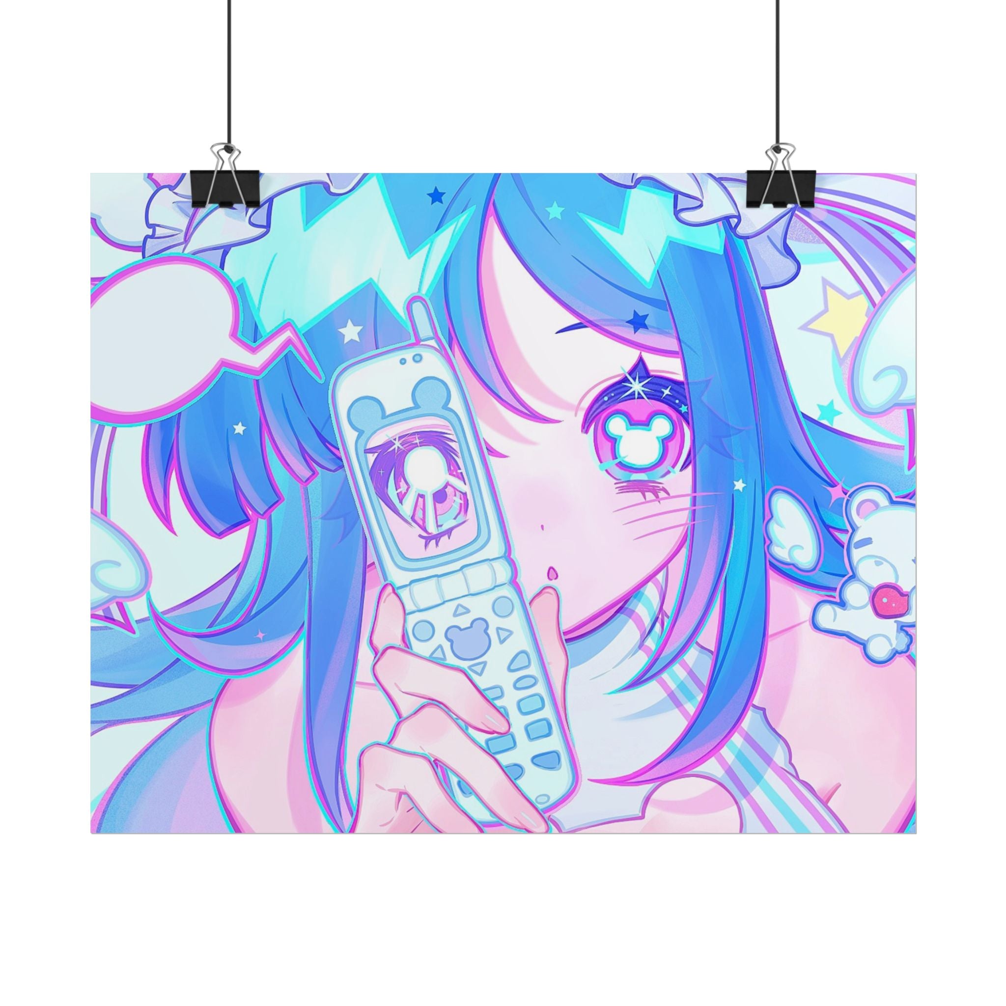 bearwithchloee "Cellphone Glance" Poster
