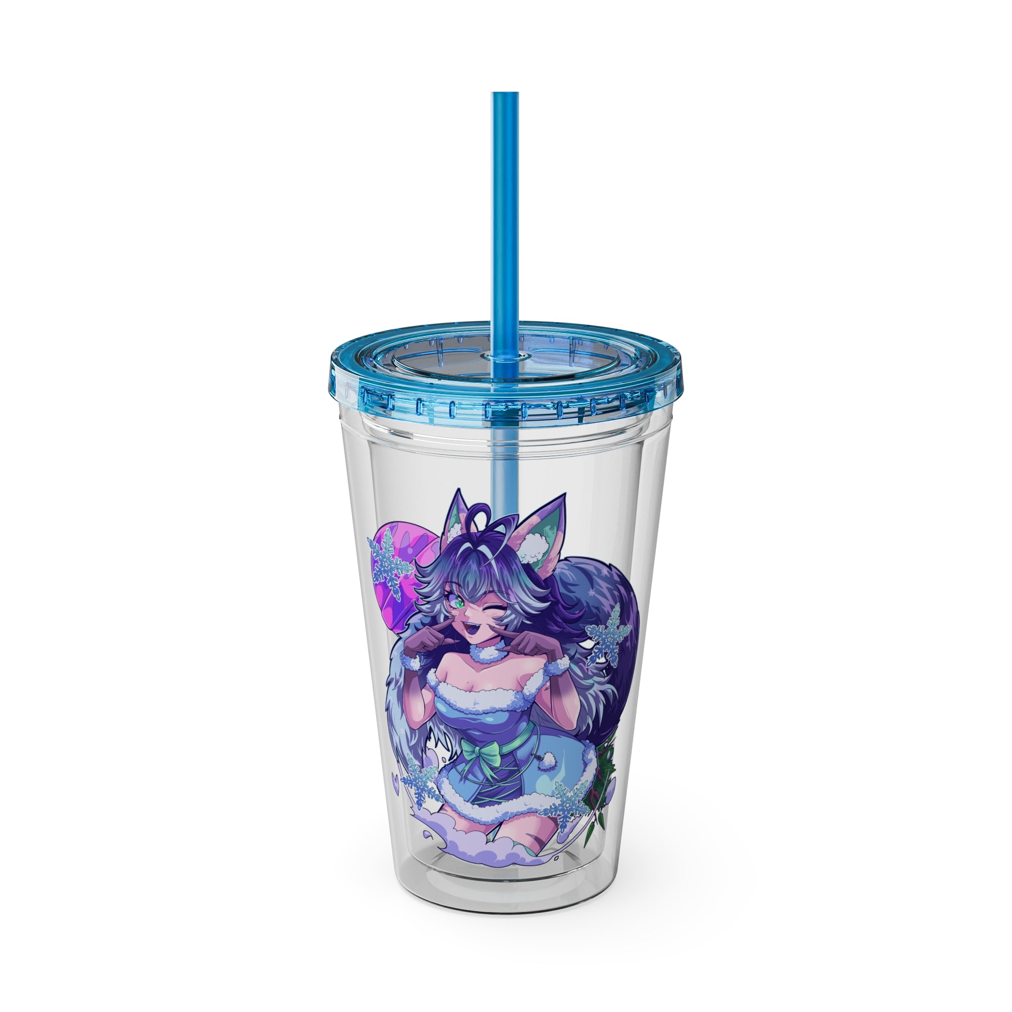 Honeybumz "Winter's Favorite Troublemaker" Acrylic Tumbler - KatDragonz