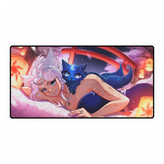 Reira Resting in Sakura Deskmat