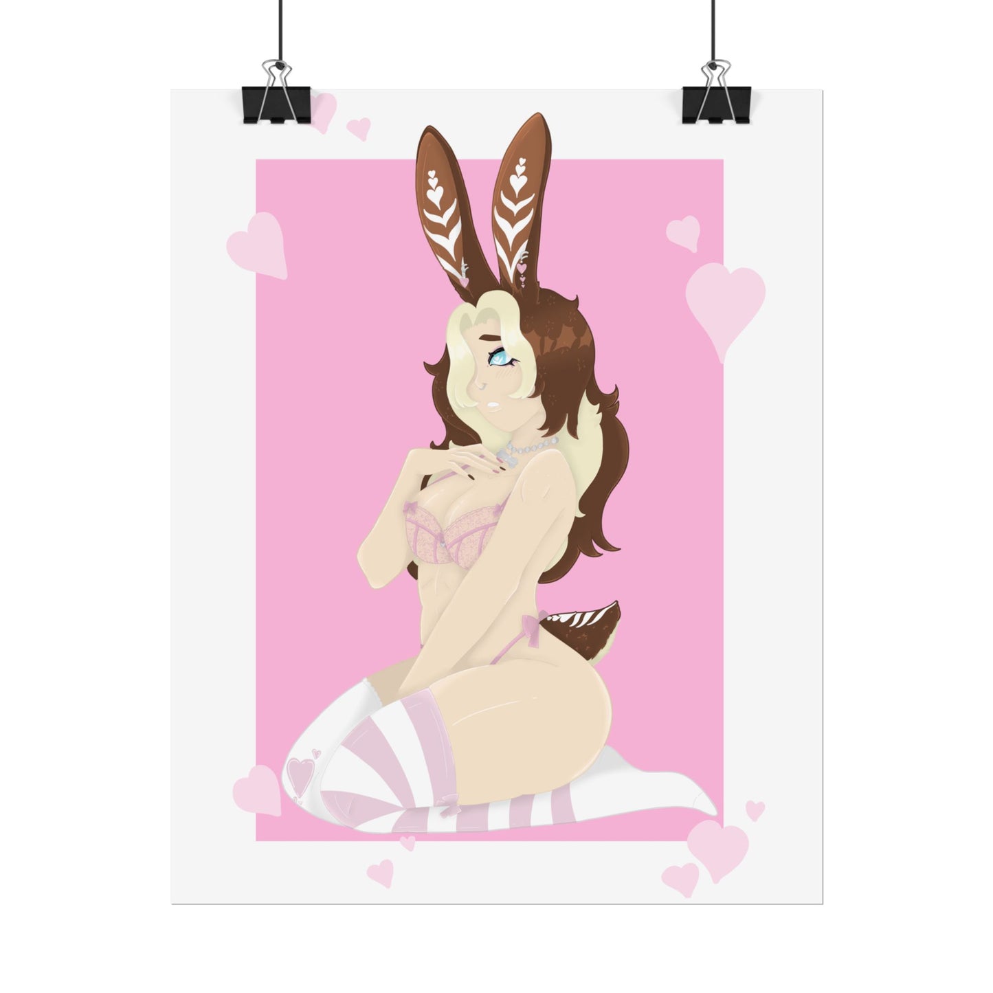 Lady Latte Lounging Poster