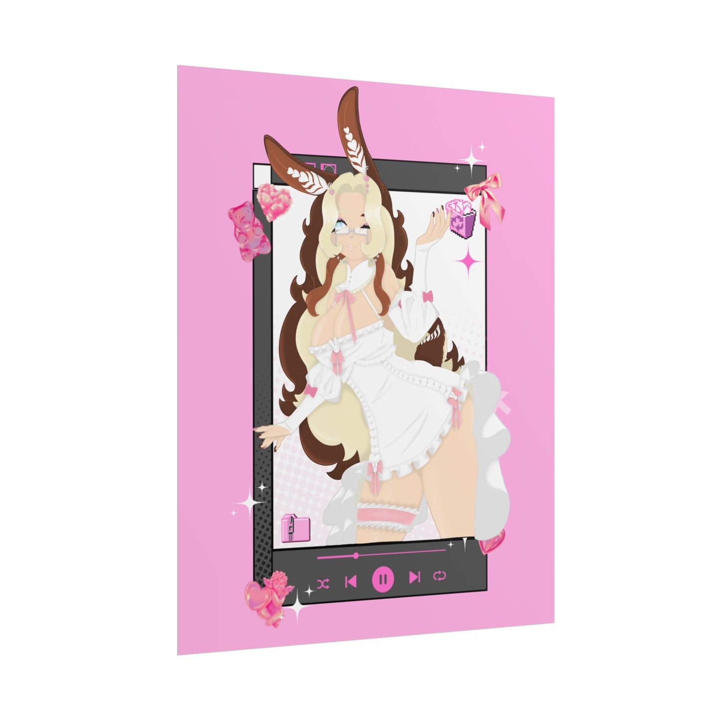 Lady Latte Music Player Poster