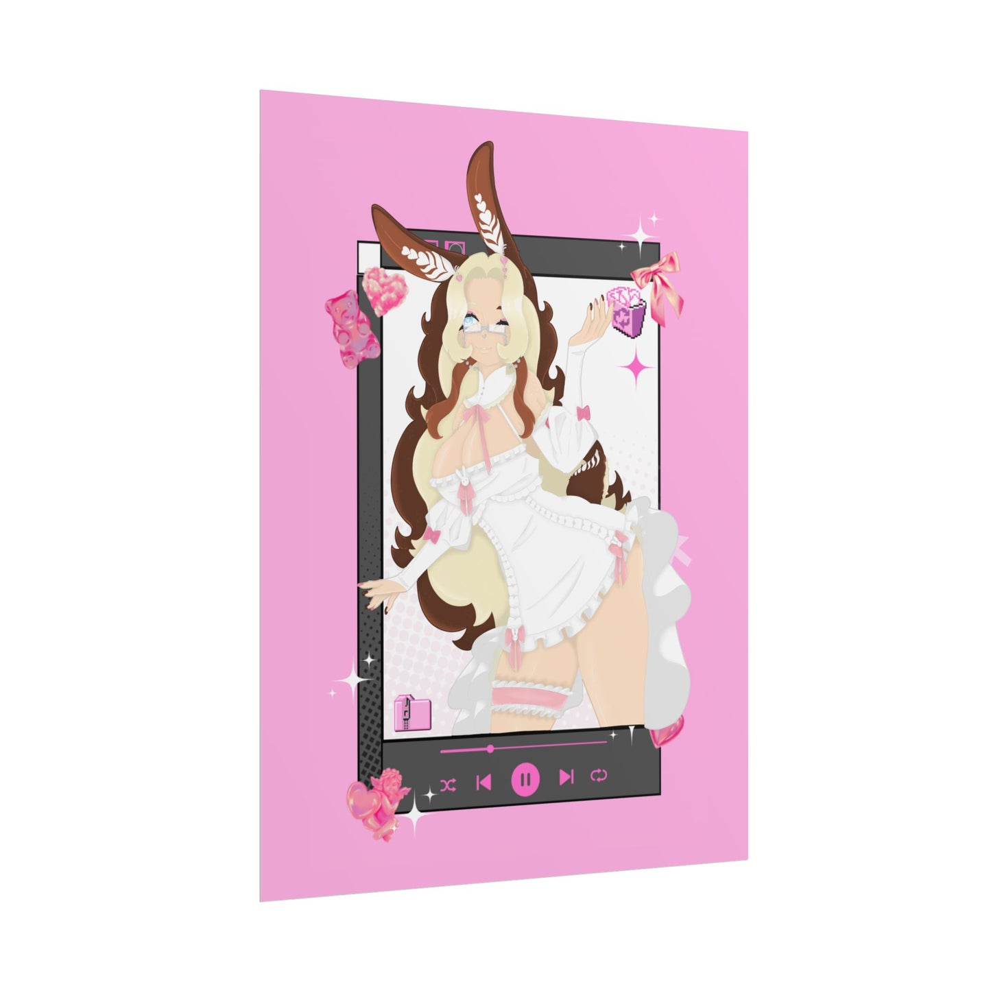 Lady Latte Music Player Poster