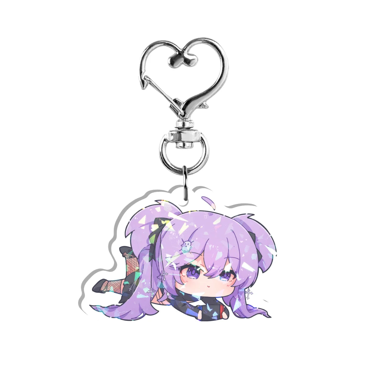 Ashdriel "Chibi Lay Down" Double-Sided Holographic Keychain