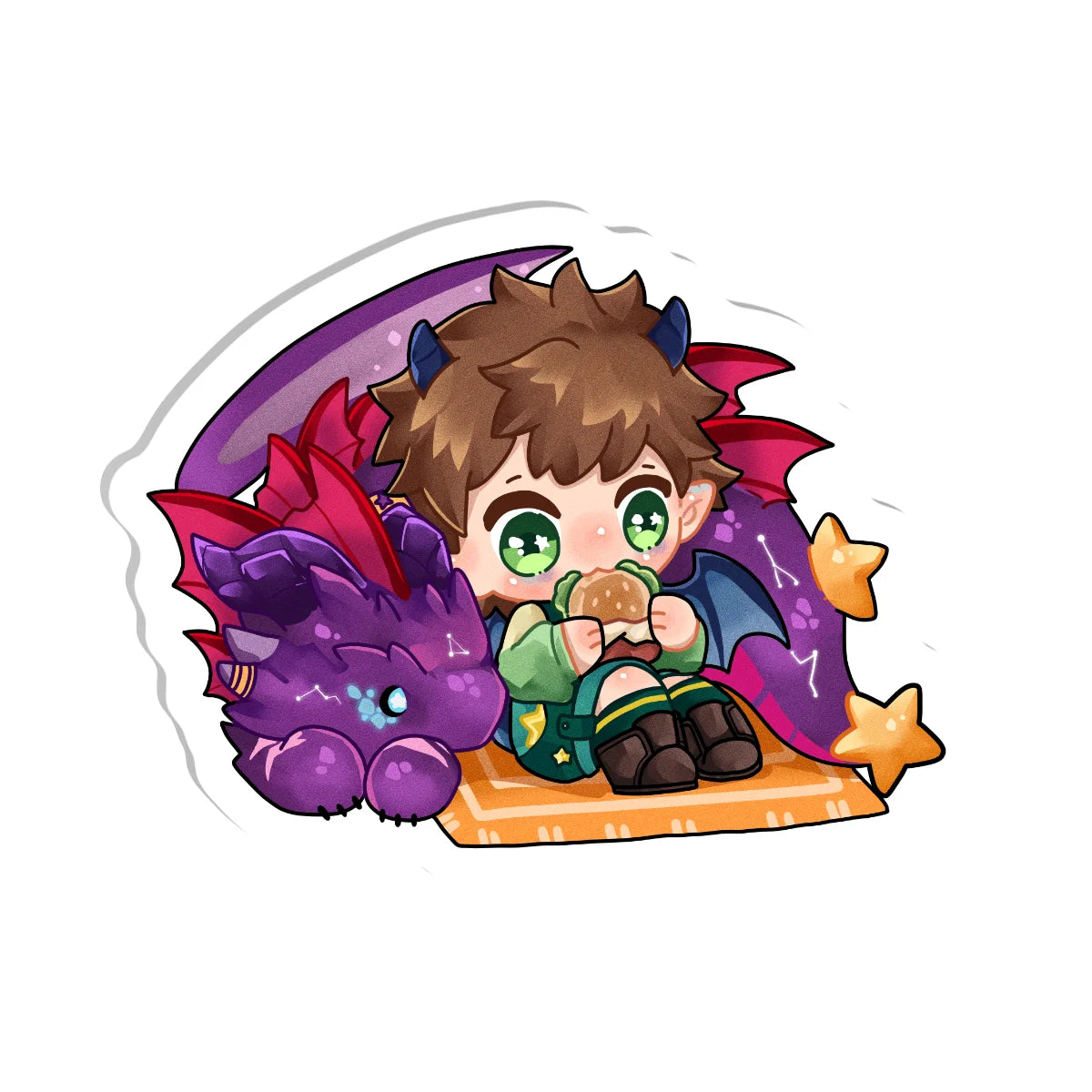 Starlaxia "Chomp and Cuddle Chibi" Pin