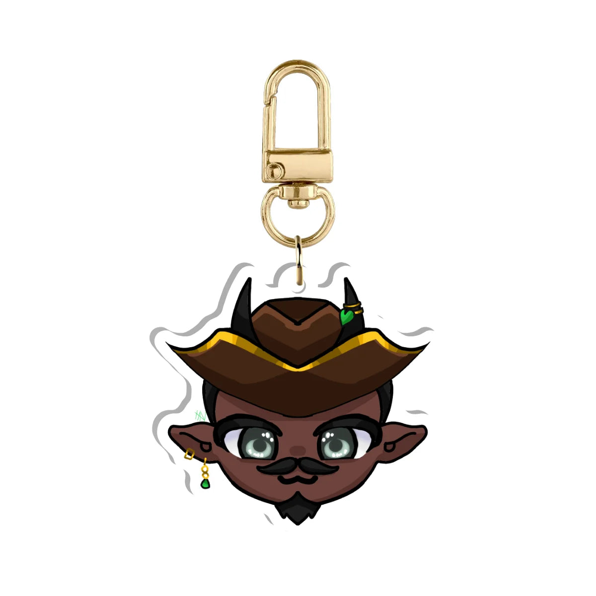 Captain Runthiel "Chibi Head" Keychain