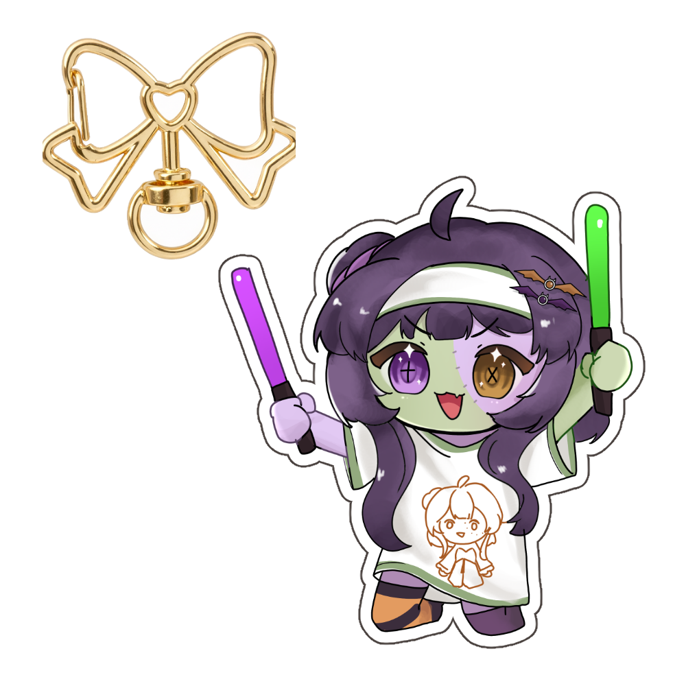 DitzyBrainz Bow Clasp Keychain