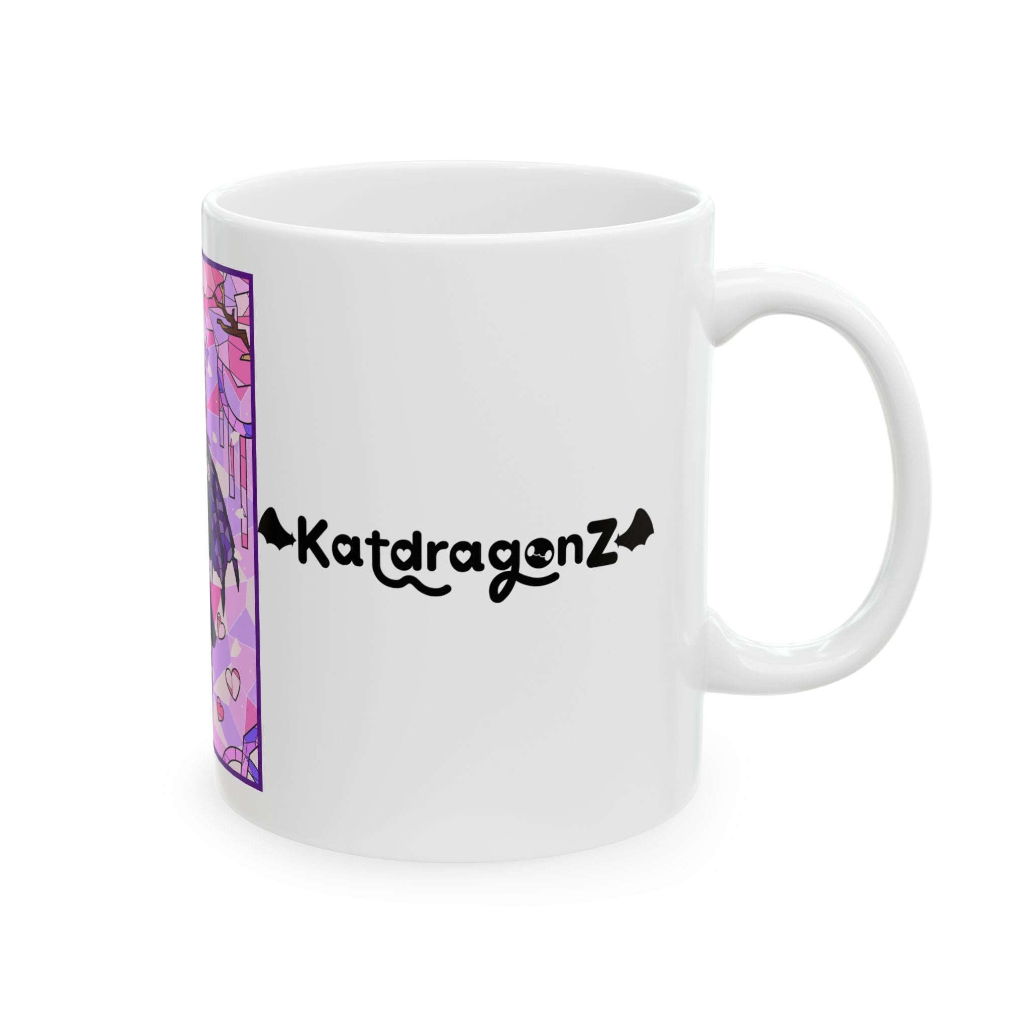 KatDragonz Stained Glass White Mug