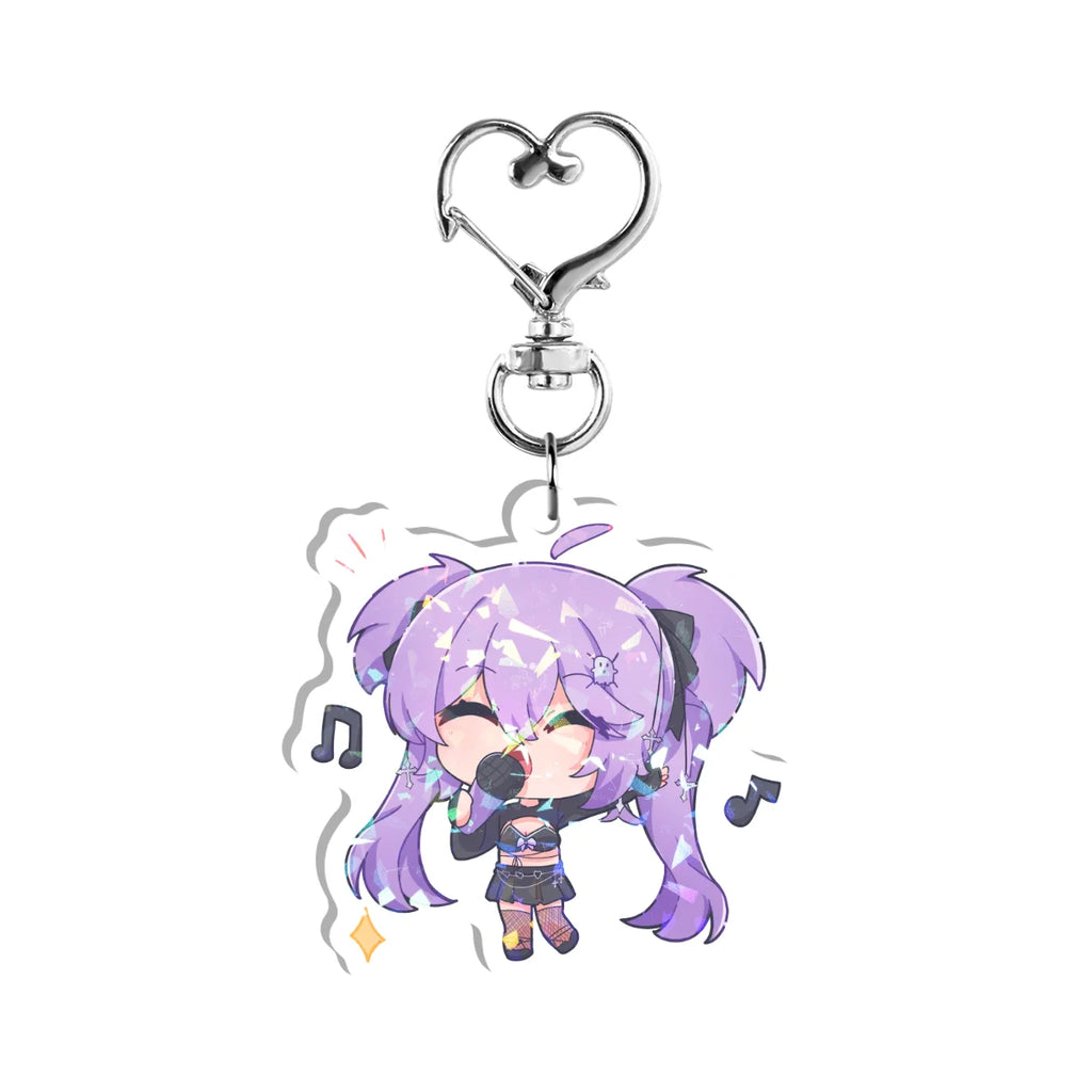 Ashdriel "Chibi Singing" Double-Sided Holographic Keychain