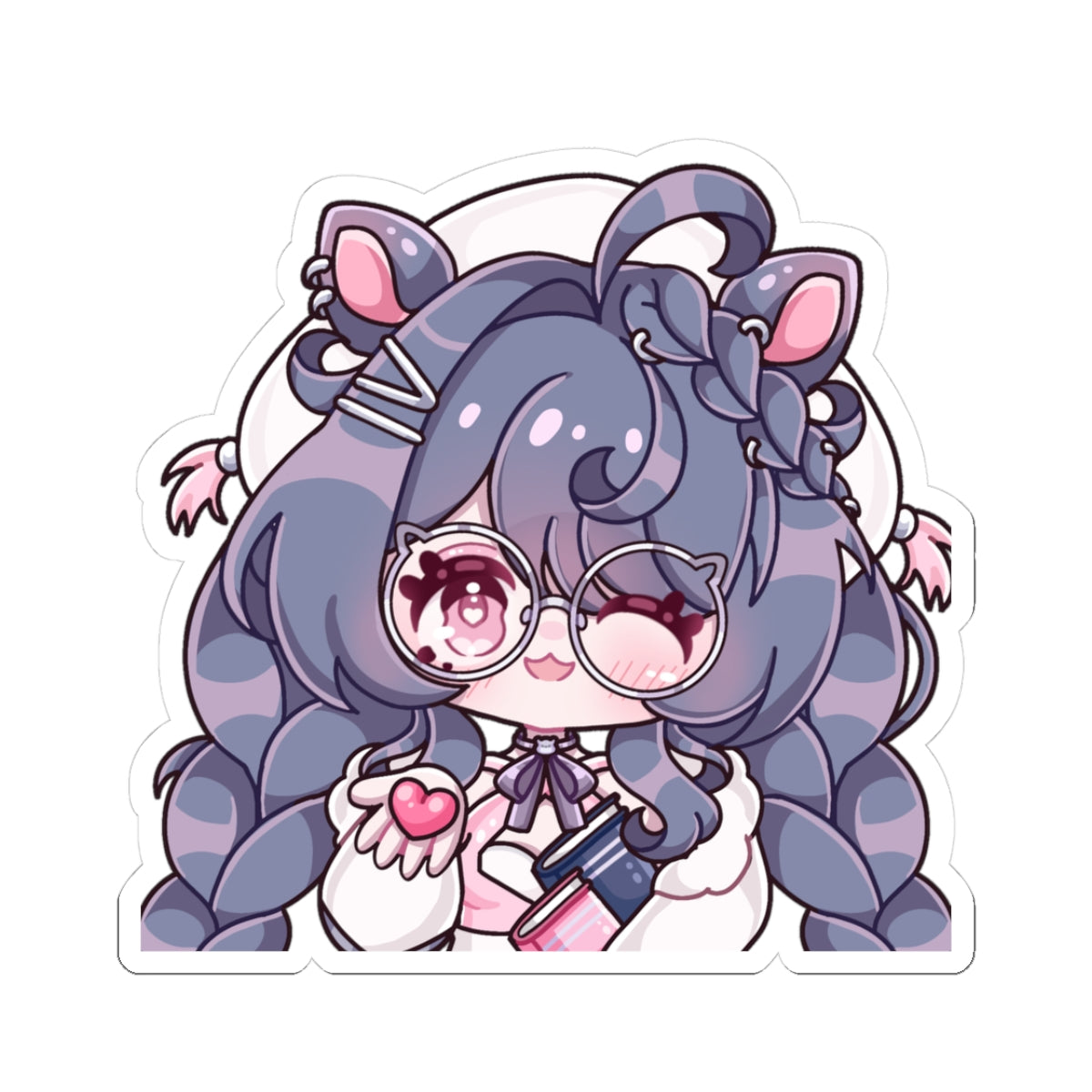 Succbees "Chibi Heart Wink" Sticker