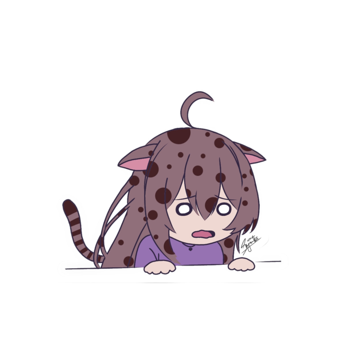 Stripy Luna "Anguish" Sticker