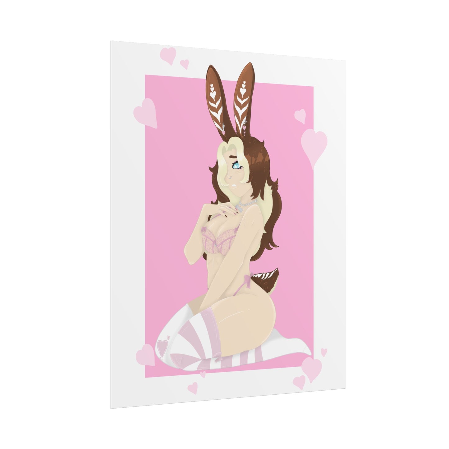 Lady Latte Lounging Poster