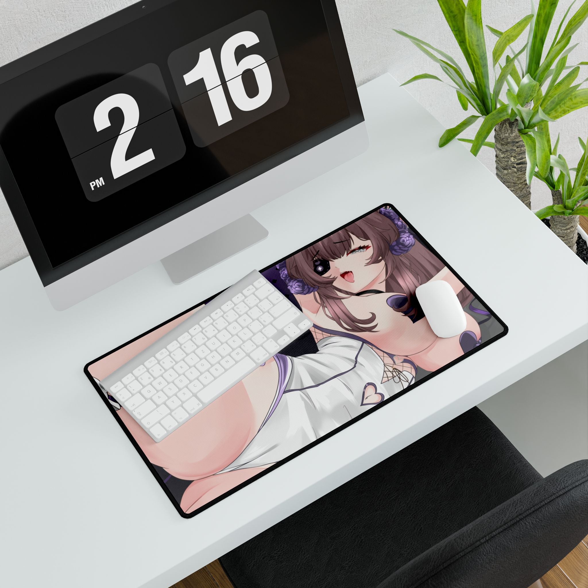 Canin Rose "Midnight Ribbons" Deskmat