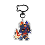 Koi "Mascot" Front-Side Glitter Keychain