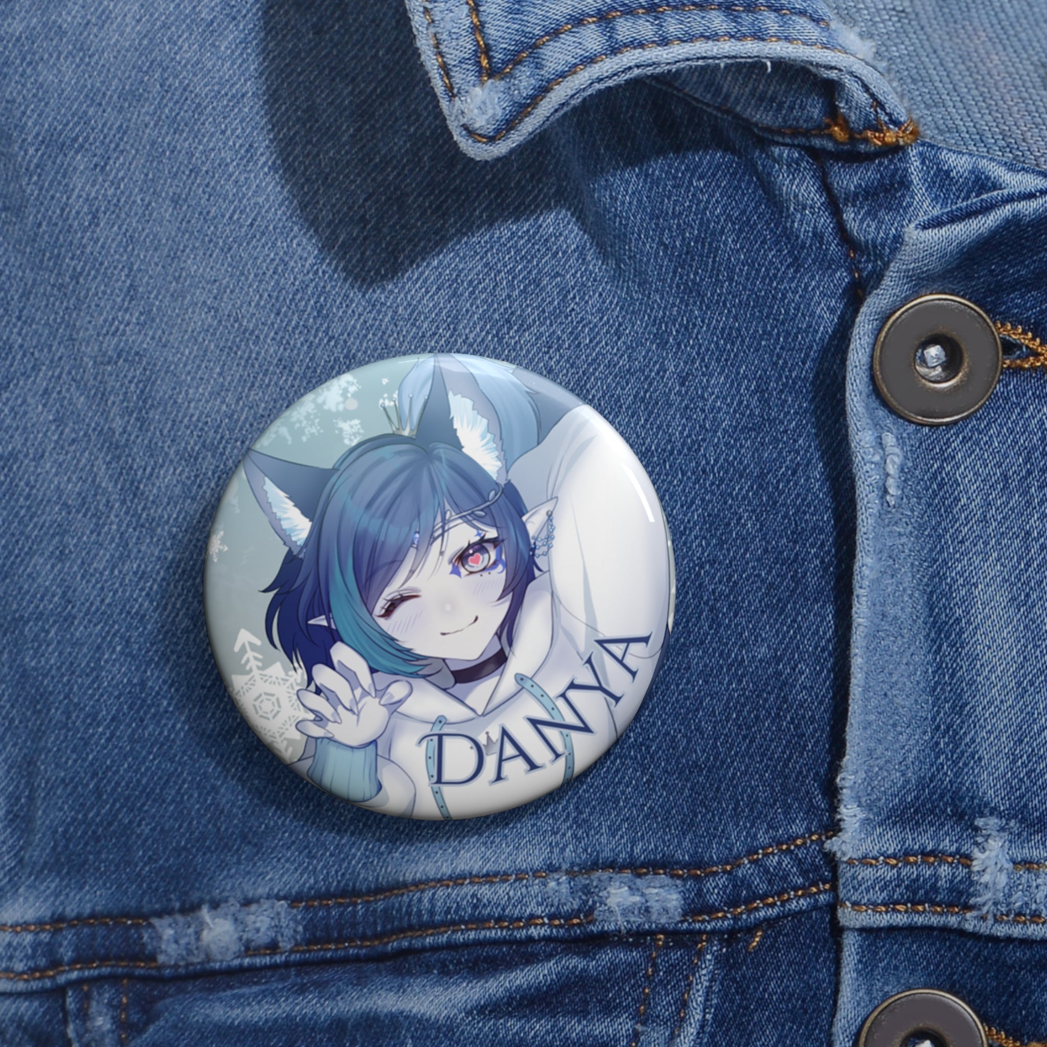 Danya "Frozen Sparkle" Pin Button