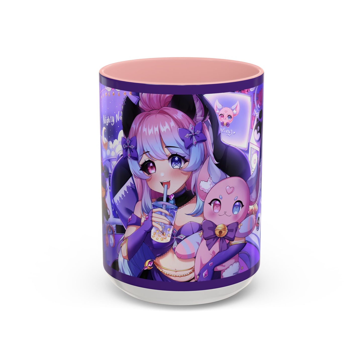 "Time To Stream!" Nighty Neko Mug