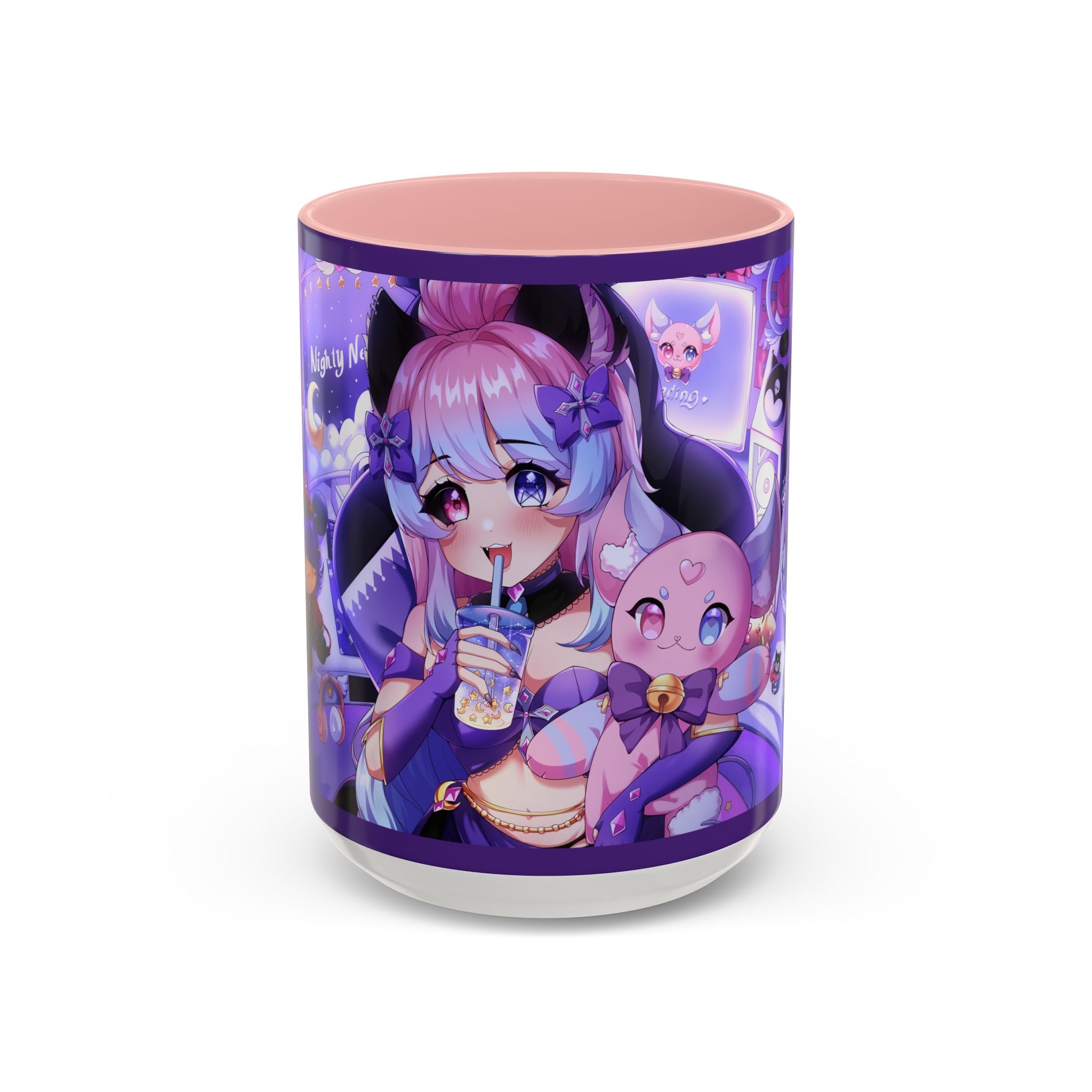 "Time To Stream!" Nighty Neko Mug
