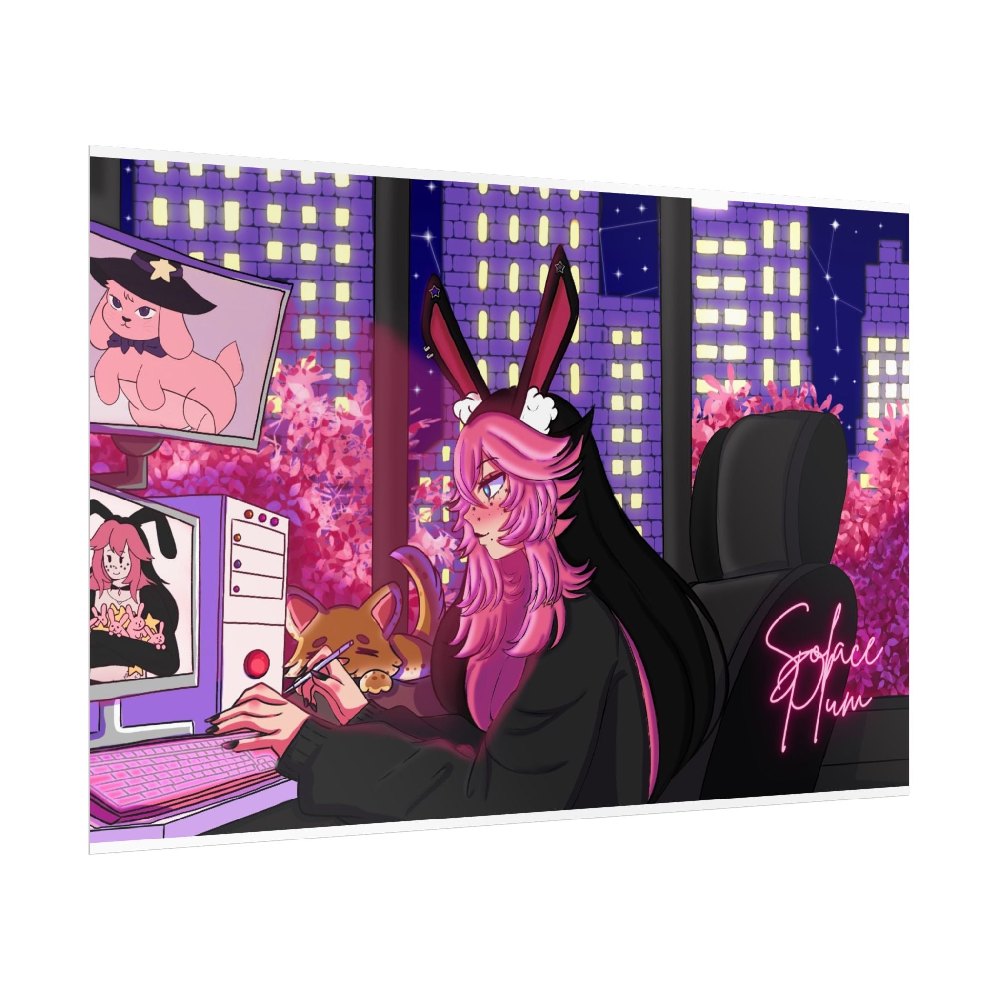 Solace Plum Lofi Poster