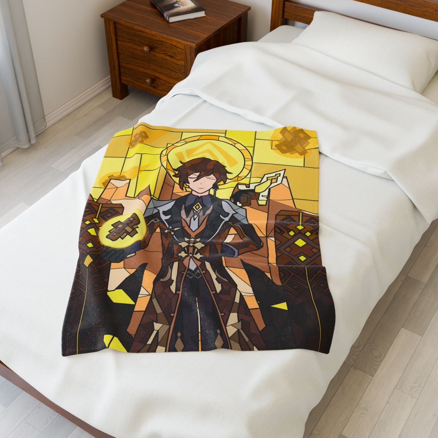 Zhongli Plush Throw Blanket