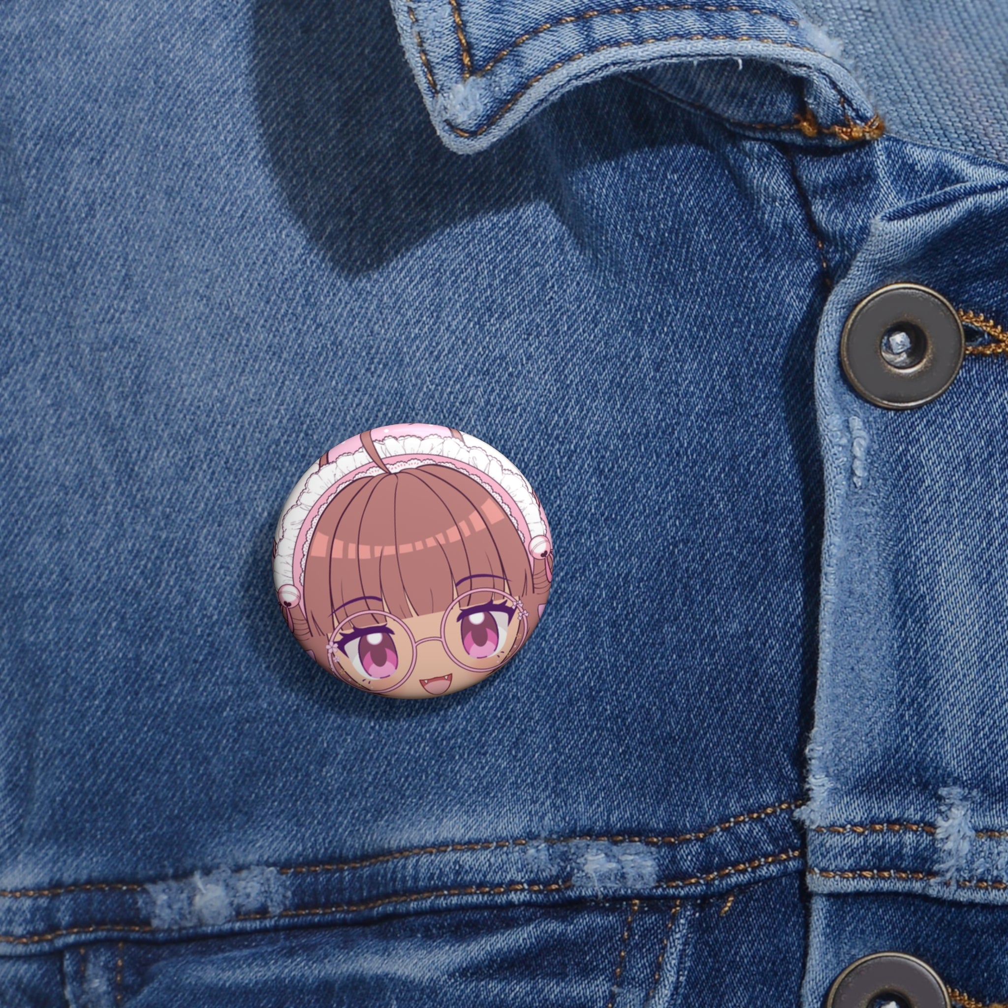Momoka "Chibi" Button Pin