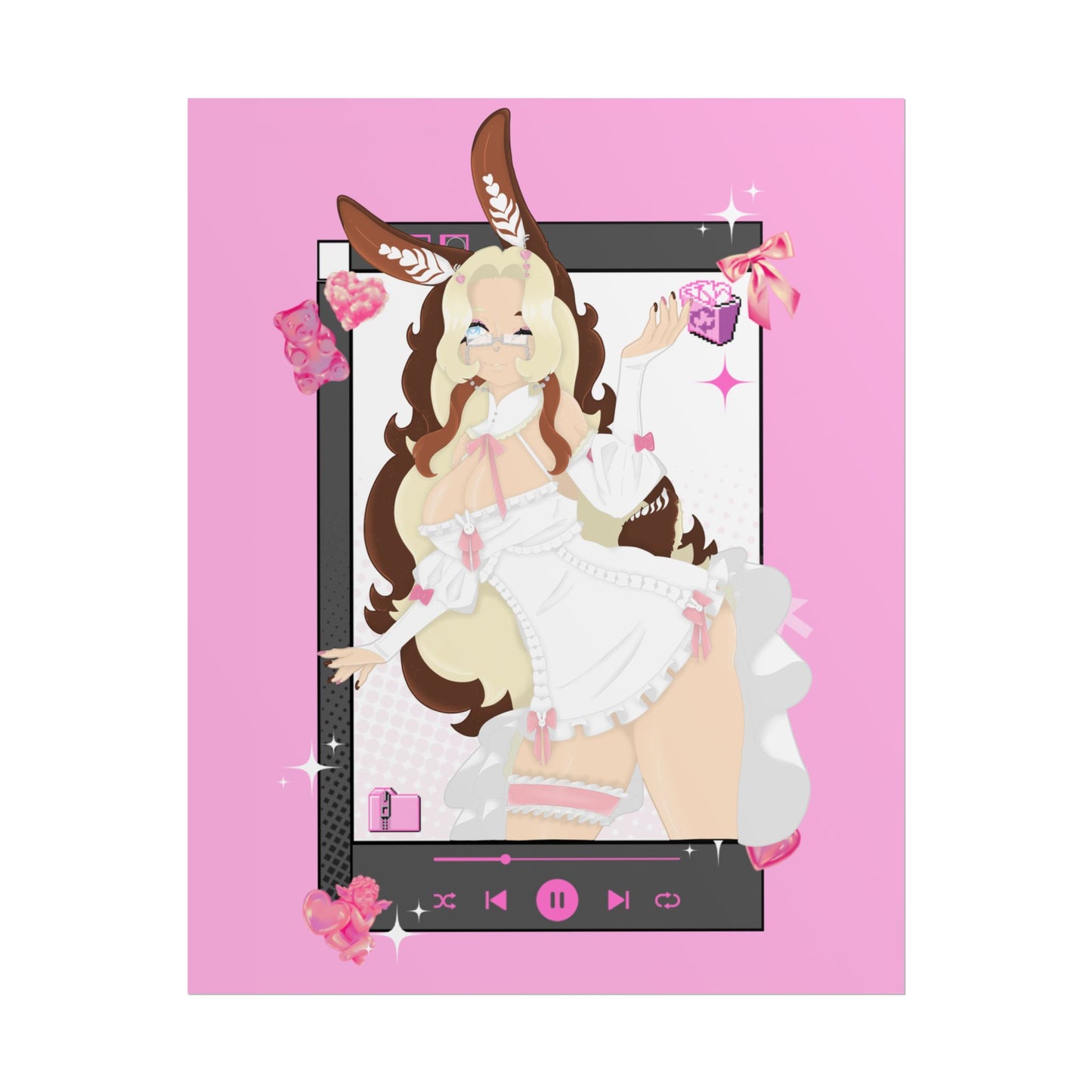 Lady Latte Music Player Poster