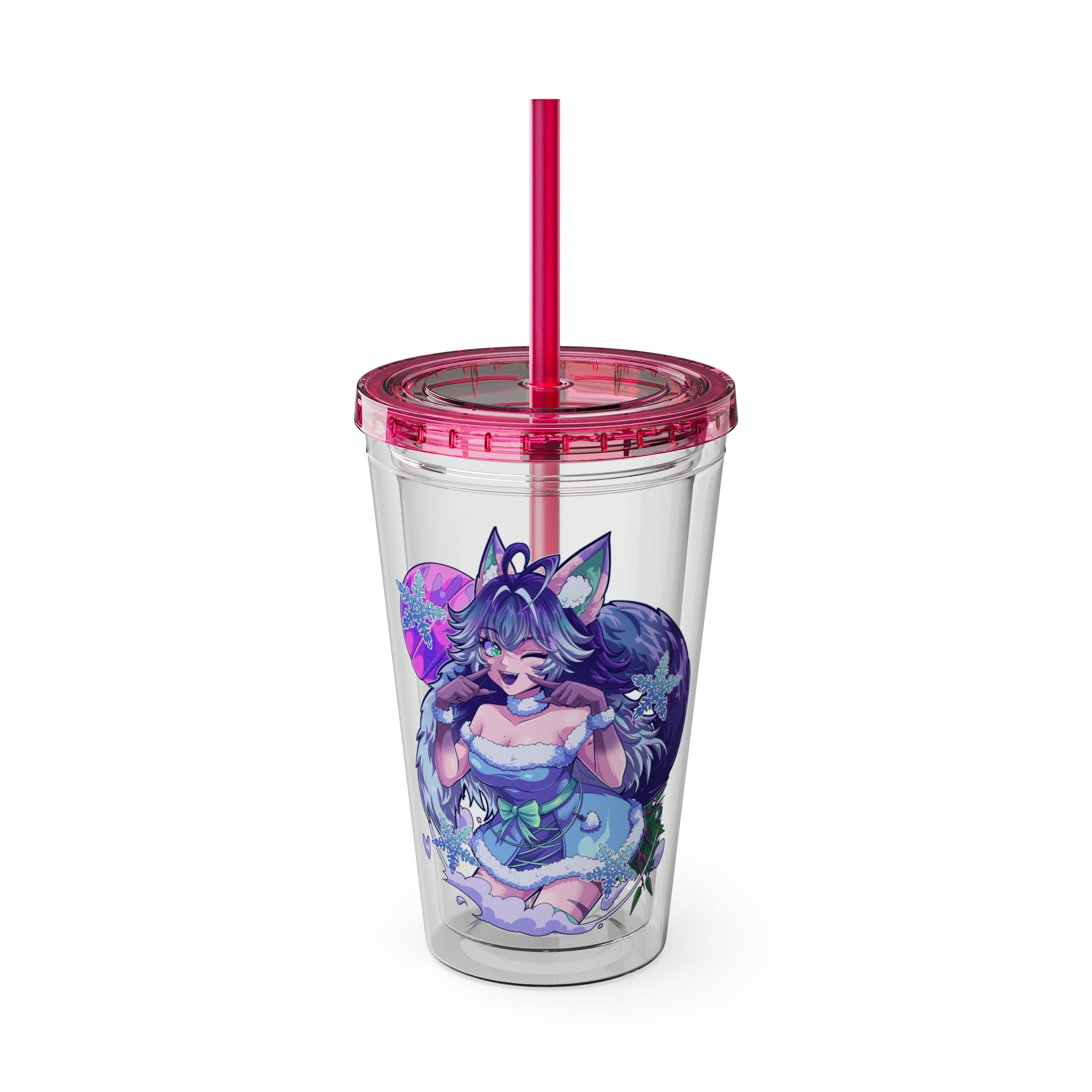 Honeybumz "Winter's Favorite Troublemaker" Acrylic Tumbler - KatDragonz