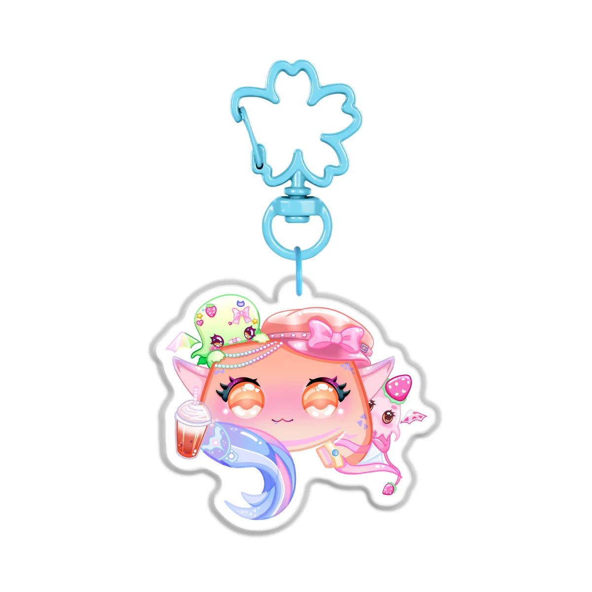 LatteLaguna Front-Side Glitter Epoxy Keychain