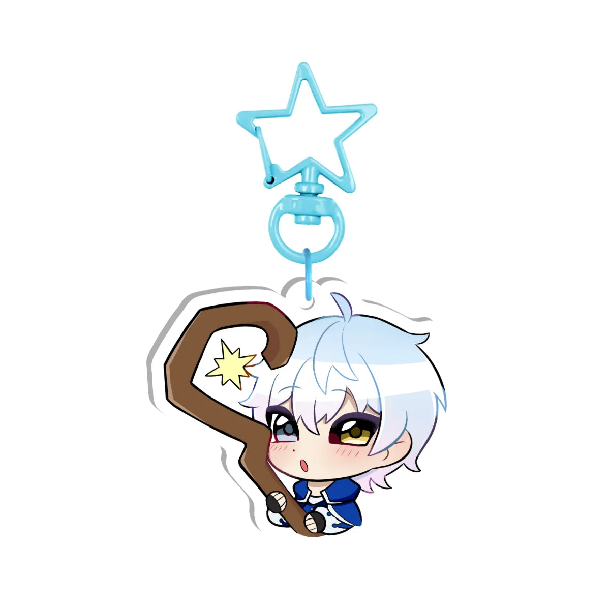 Azure Aetherium Keychain