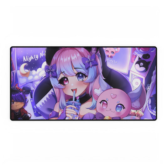 "Time to Stream!" Nighty Neko Deskmat