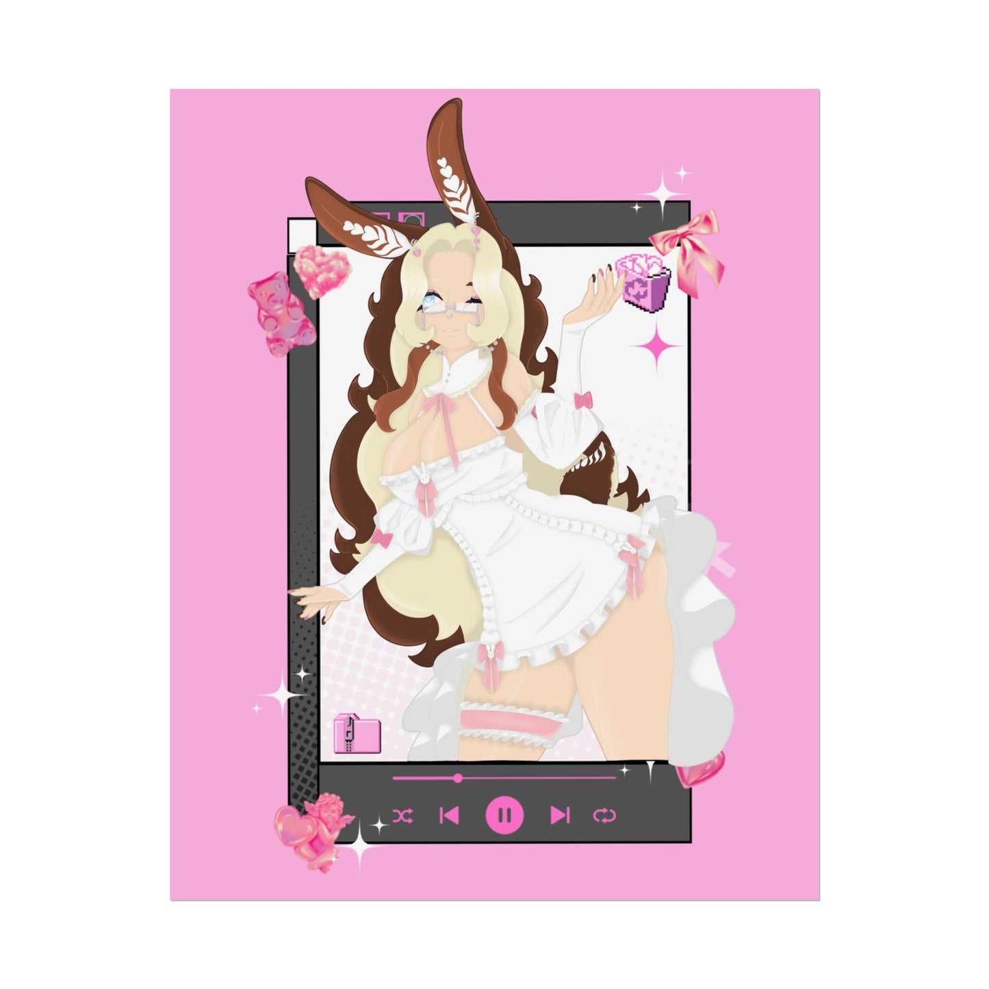 Lady Latte Music Player Poster